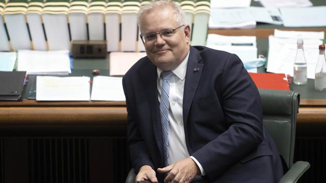 Scott Morrison says ‘our challenge is to keep the foot on the digital accelerator, as we emerge on the other side of this pandemic’. Picture: Gary Ramage