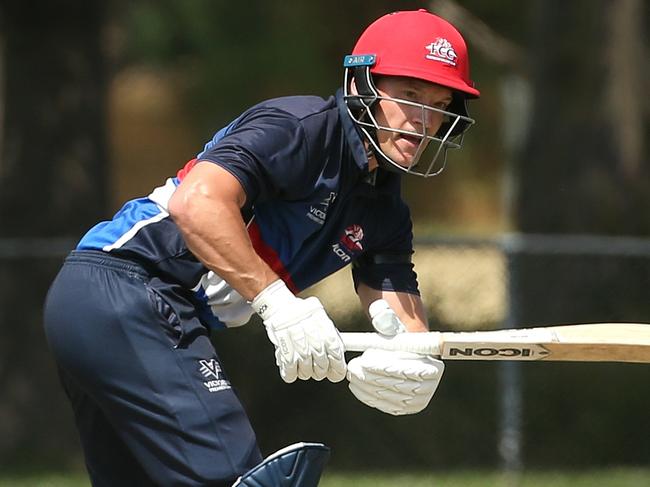 Dean Russ of Foostcray batting during Premier Cricket: Footscray v Kingston Hawthorn on Saturday, January 12, 2019, in Footscray, Victoria, Australia. Picture: Hamish Blair