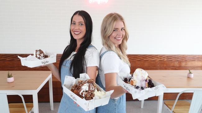 Oh My Waffle owners Courtney Molloy-Havill and Jessica Hannagan. Photo by Richard Gosling