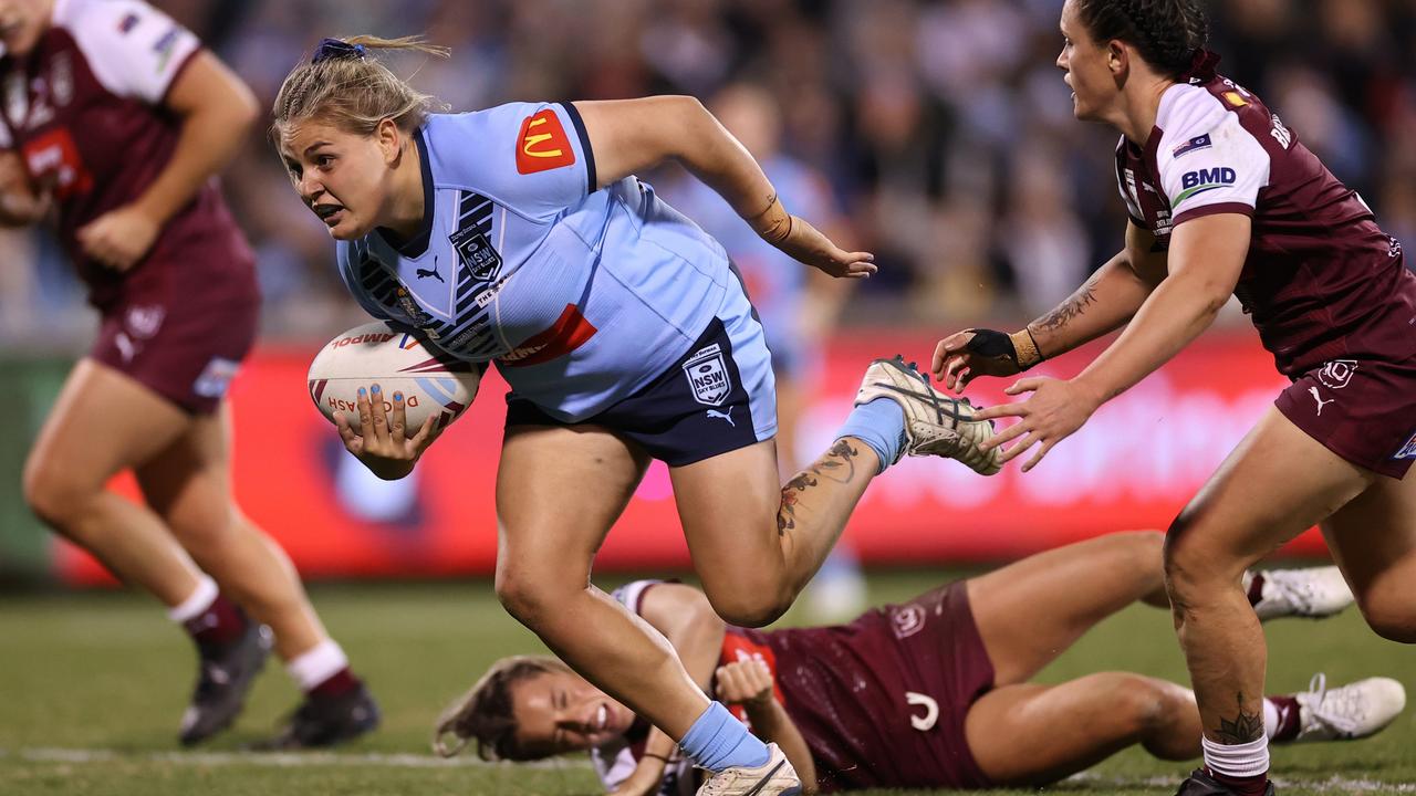 Caitlan Johnston was strong up the middle for the Sky Blues. Picture: Cameron Spencer/Getty Images