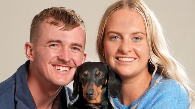 Valerie the dog reunited with her owners, Georgia and Josh, at Kangala wildlife park. 6 May 2025. Picture: Dean Martin