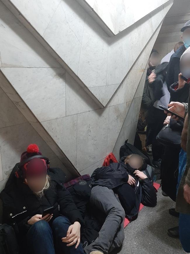 Australian citizens have been sheltiering in an underground bunker in Kharkiv. Picture: Supplied