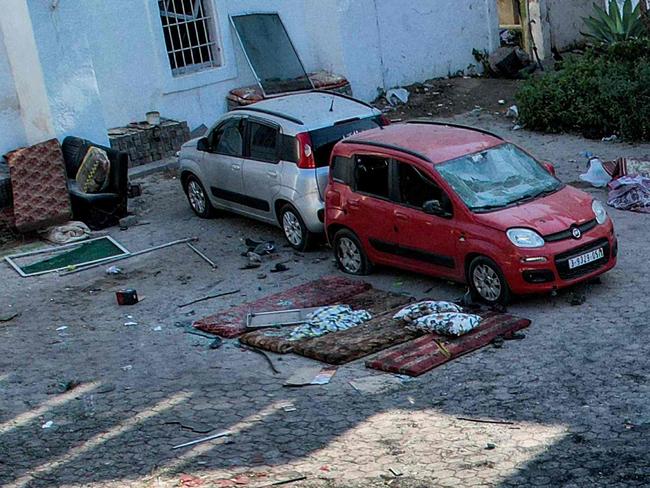 Destroyed buildings at the site of the Al-Ahli Arab hospital in central Gaza. Picture: AFP