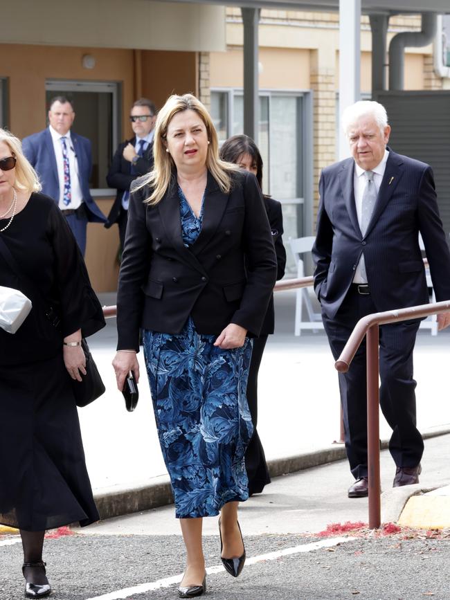 Annastacia Palaszczuk, premier of QLD, At the State Funeral Service for Mike Ahern AO, at Our Lady of the Rosary Catholic Church, Caloundra, on Friday 25th August 2023 - Photo Steve Pohlner