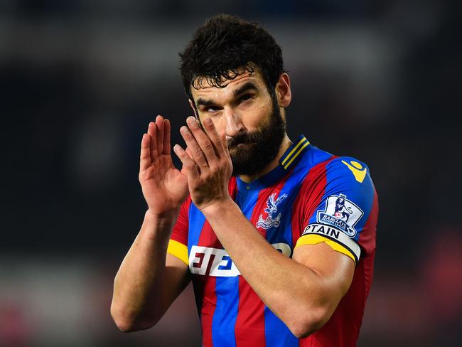 SWANSEA, WALES - NOVEMBER 29: Mile Jedinak of Crystal Palace applauds the crowd after the Barclays Premier League match between Swansea City and Crystal Palace at Liberty Stadium on November 29, 2014 in Swansea, Wales. (Photo by Mike Hewitt/Getty Images)