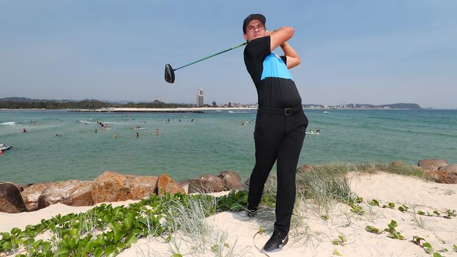 Cameron Champ after touching down at the Gold Coast this week.