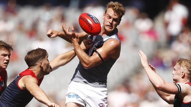 Jack Watts playing against his former side last year. Picture: AAP/Daniel Pockett