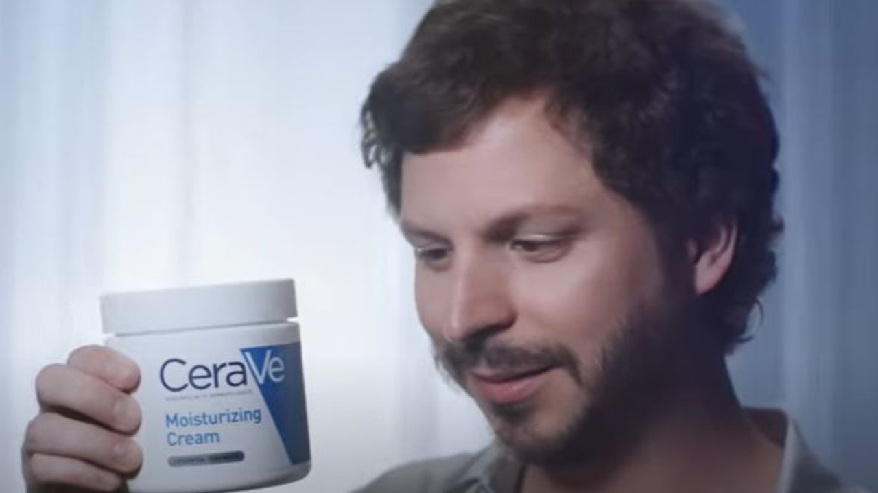 Michael Cera goes viral thanks to his weird antics in the CeraVe skincare commercial. Picture: Supplied.