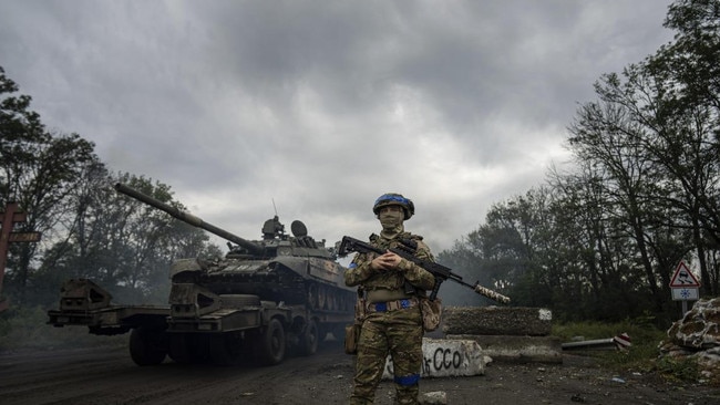 Ukrainian troops seized the town without a fight after the Russians fled. Picture: Evgeniy Maloletka/AP/The Times