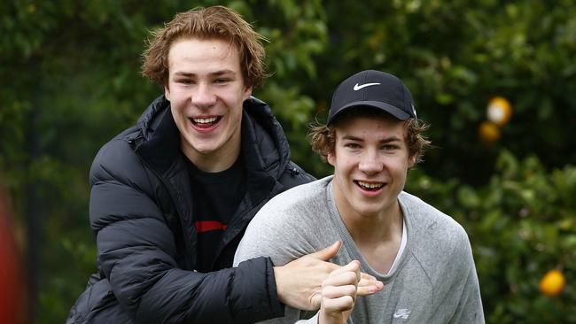 Twin brother Ben and Harry McKay could both be picked in the top 20 on draft day. Picture: Wayne Ludbey