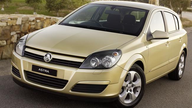 Older model Holden Astras such as this 2005 model are caught up in the Takata airbag recall. Picture: Supplied.