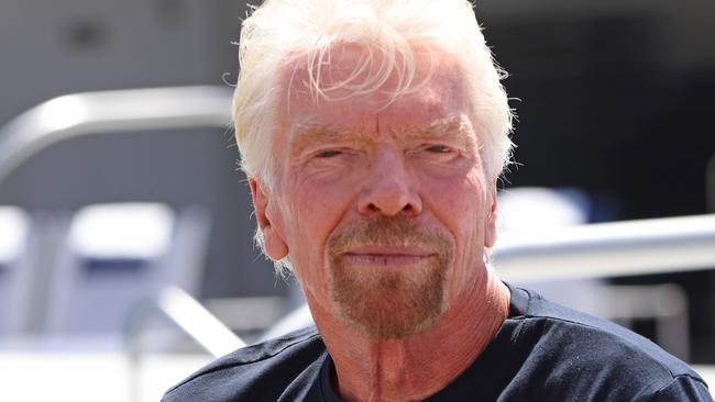 SYDNEY, AUSTRALIA - NewsWire Photos DECEMBER 5, 2023: Richard Branson pictured during a press conference on the Virgin Voyages ship Resilient Lady in port in Sydney Harbour.Picture: NCA NewsWire / Damian Shaw