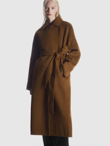 COS Belted Double-Faced Wool Coat. Picture: THE ICONIC.