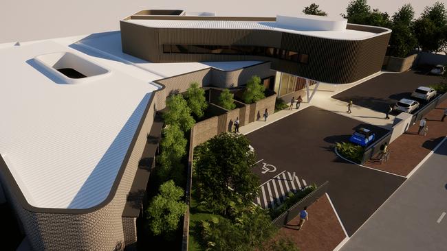 Artist impression of a 24-bed mental health unit next to the Queen Elizabeth Hospital. Picture: Cheeseman Architects