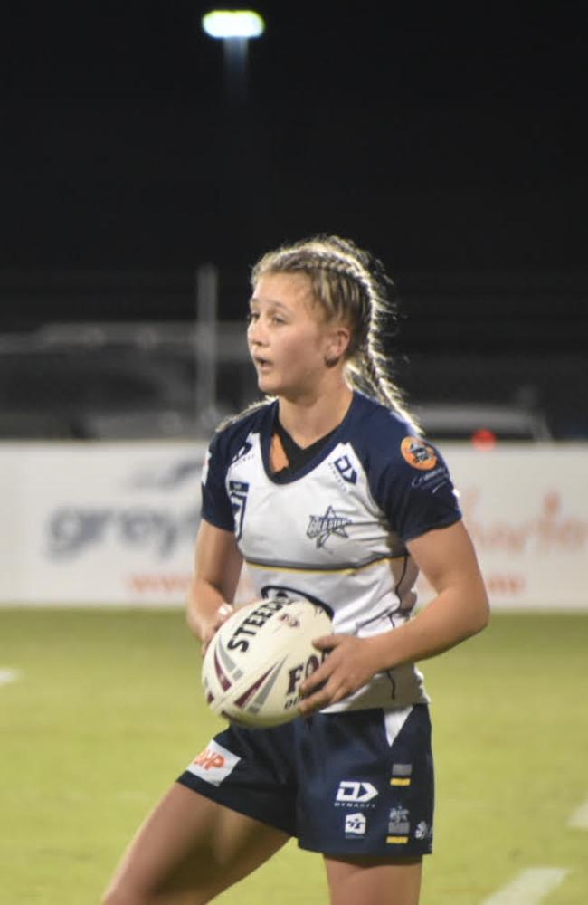 Mackay's Emma Manzelmann playing for North Queensland Gold Stars. Picture: Matthew Forrest