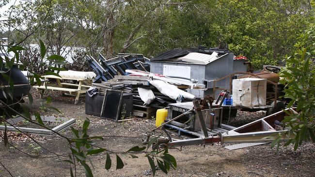 A pile of rubbish at Couran Cove Island Resort. Picture: Tertius Pickard