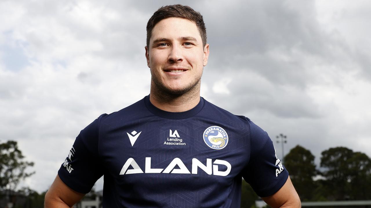 DAILY TELEGRAPH FEBRUARY 7, 2023. Parramatta Eels player Mitchell Moses at Eels HQ in Kellyville. Picture: Jonathan Ng