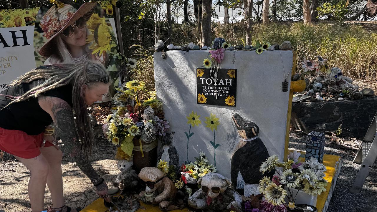 In a rare appearance Vanessa Gardiner, Toyah's mum restores the monument ahead of the sixth anniversary of her daughter’s death. Picture: Emma Cam.