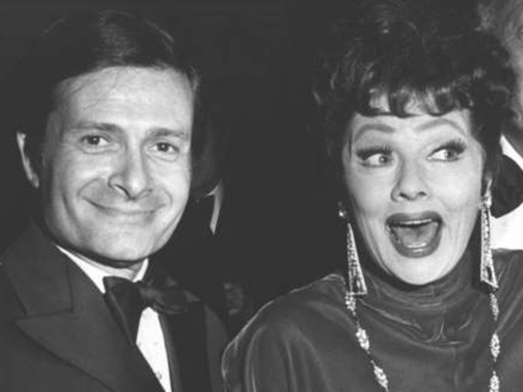 Composer Jerry Herman and Lucille Ball, who starred in “Mame”. Picture: Supplied