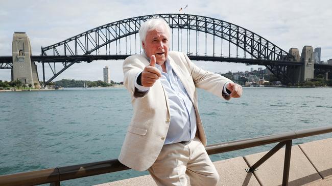 Billionaire Clive Palmer announces his plans in Sydney on Wednesday. Picture: Rohan Kelly