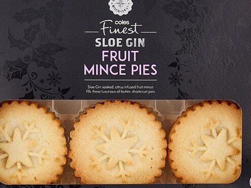 Coles Finest Sloe Gin Fruit Mince Pies.