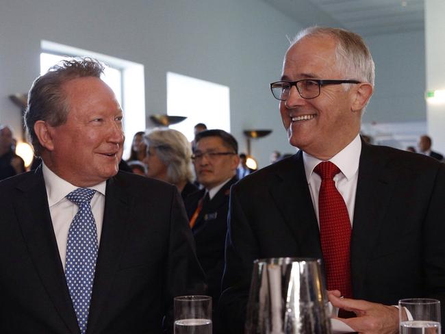 Former Prime Minister Malcolm Turnbull has teamed up with Andrew Forrest. Picture: Gary Ramage