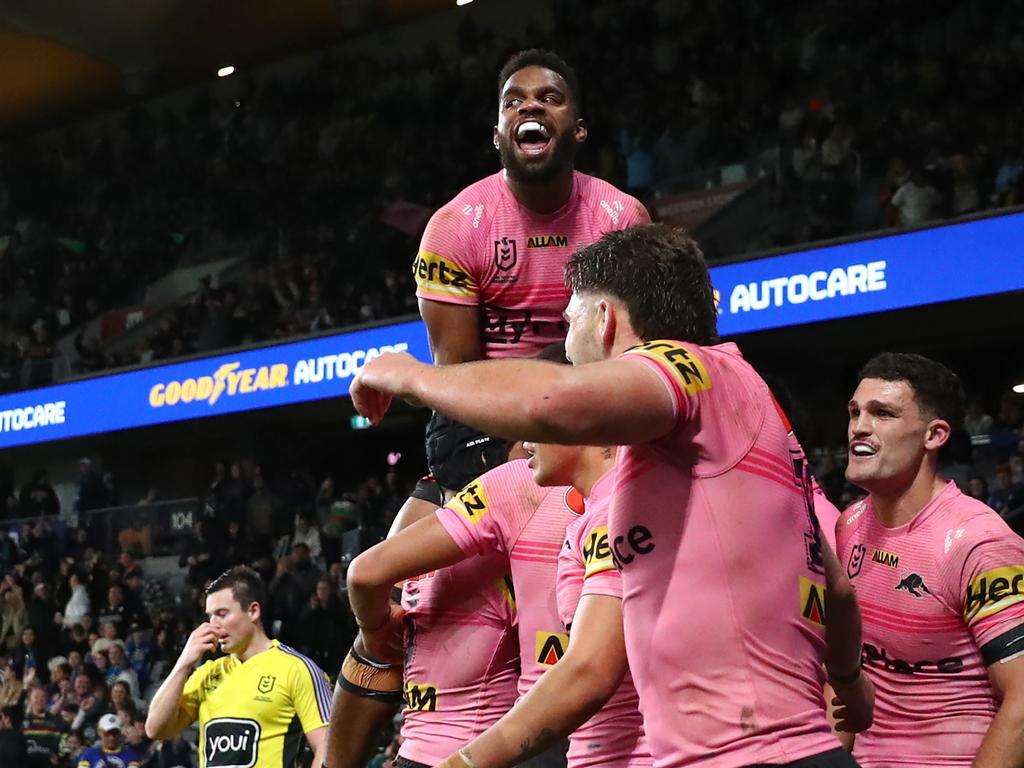 The Panthers have produced a miracle comeback to deny Parramatta and keep their minor premiership hopes alive. Picture: Getty Images