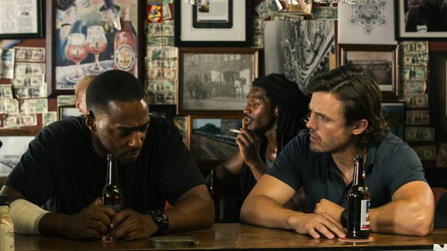 Anthony Mackie and Casey Affleck play clashing police partners in Triple 9. Picture: Roadshow