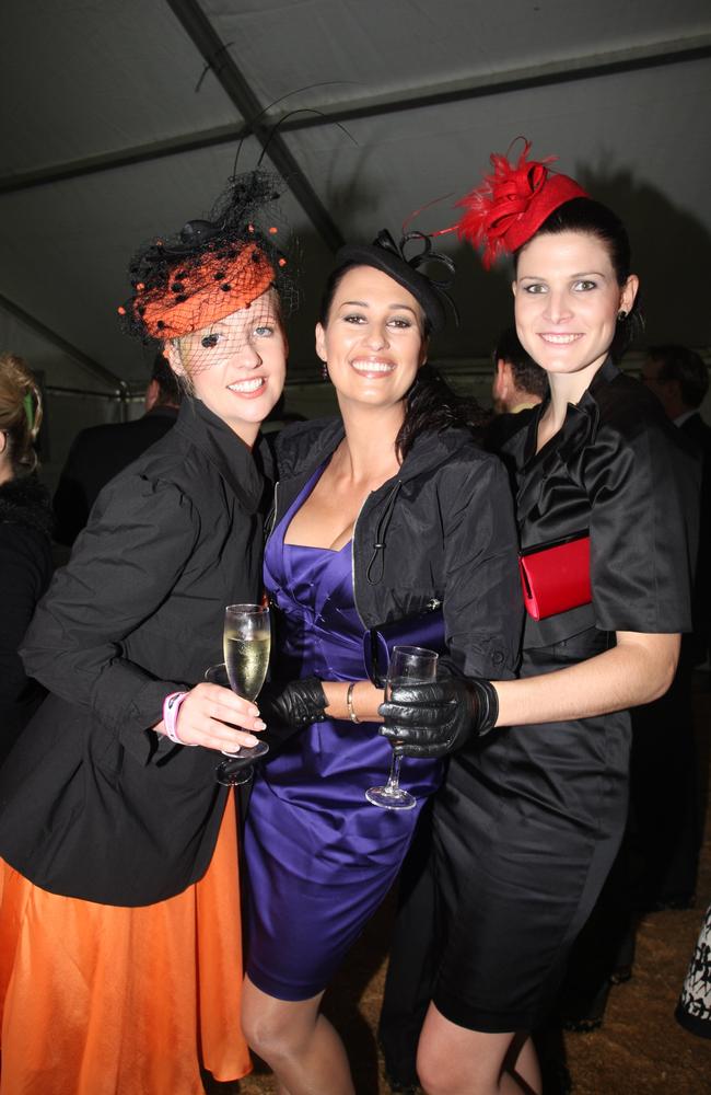 Genine Howard, Simone Merlo and Monique Parry in 2008. Picture: Nicholas Falconer