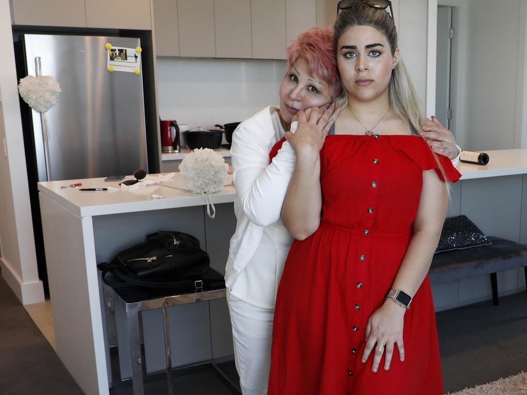 Opal Tower residents Mojgan Mohammadi and daughter Delsa Daryaei are among those forced to evacuate. Picture Chris Pavlich