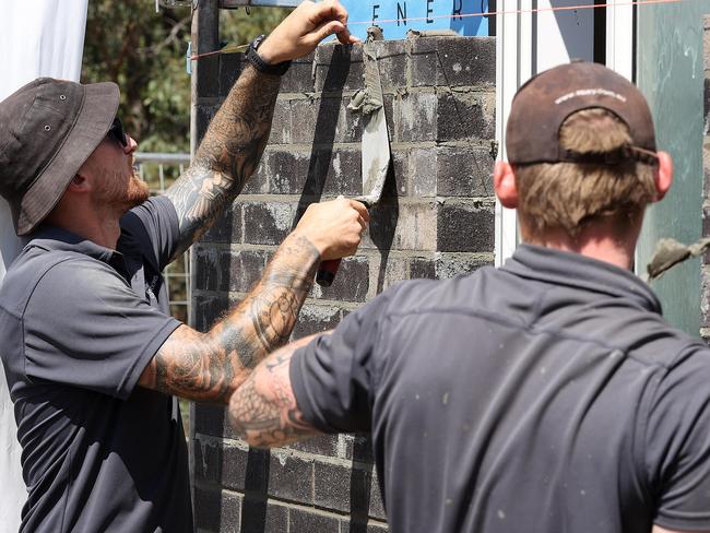 Generic Bricklayer, construction, Greenbank. Picture: Liam Kidston