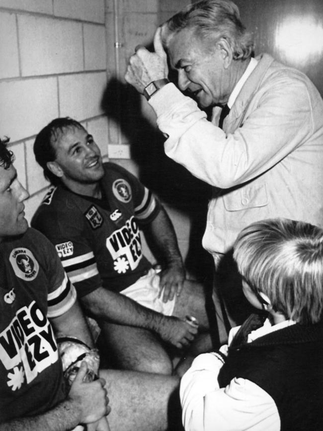 Prime Minister Bob Hawke with Gary Coyne. Picture: MICHAEL JONES