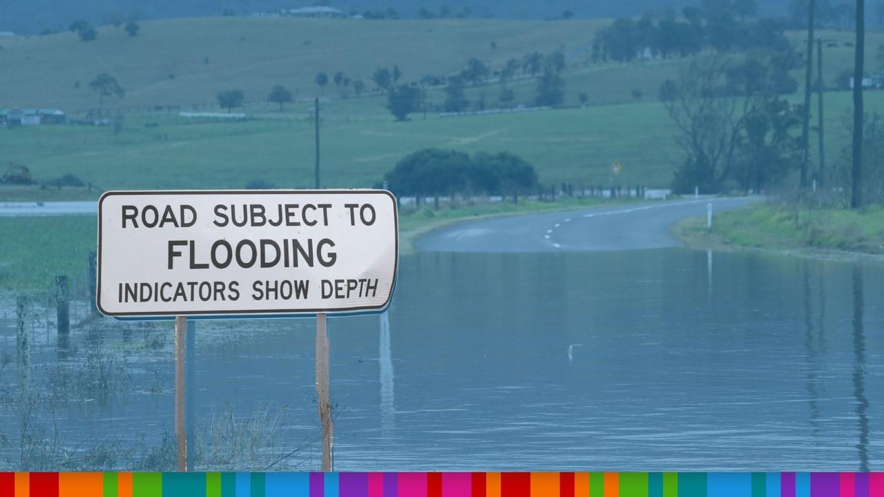 Heavy rainfall has once again caused serious flooding around New South Wales. Pictured is a road in the Hunter Valley this month. Picture: David Swift