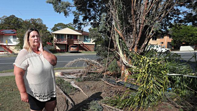 Lisa Livingstone at the scene. Picture: Annette Dew