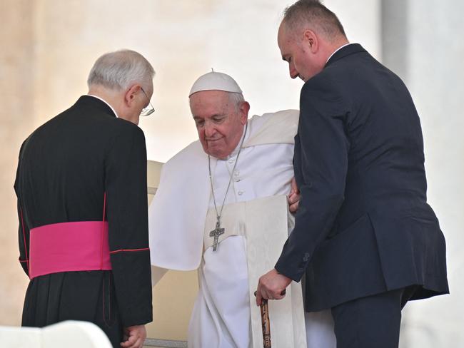 The photos come amid rumours Pope Francis will resign. Picture: AFP