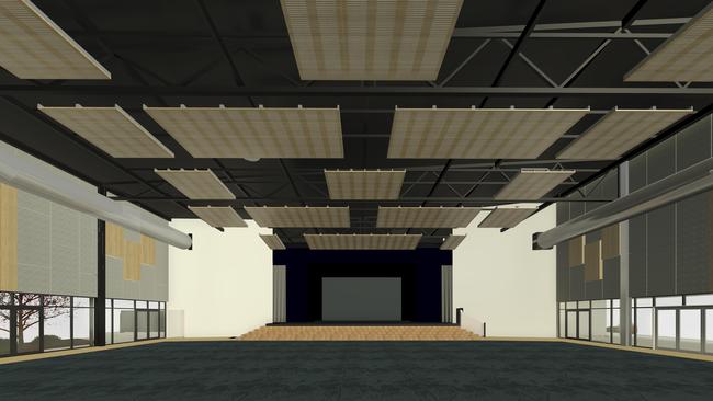 How the inside of the $4.5 million hall will look. Picture: Barnson