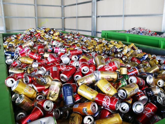 Cairns residents are embracing the Queensland Government's new Container Refund Scheme. Thousands of glass bottles and aluminum cans are deposited for recycling at this Manunda depot every day. PICTURE: BRENDAN RADKE