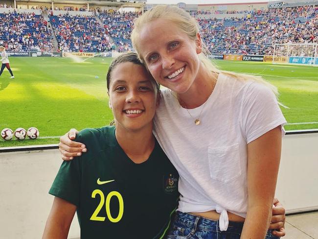 Sam Kerr with her girlfriend Nikki Stanton. Picture: Getty Images