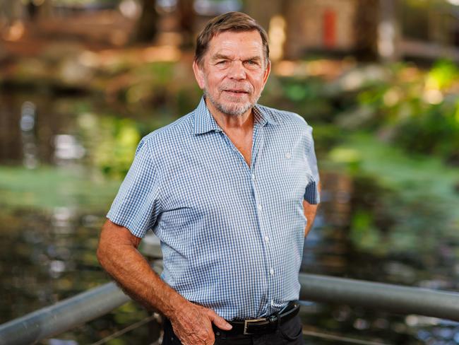 Graham "Skroo" Turner pictured at South Bank, Brisbane 11th October 2024.  Graham has a wildlife centre out at Spicers Hidden Vale and for years the State Government has knocked back a permit to allow them to breed endangered species for catch and release.  (Image/Josh Woning)