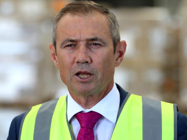 Western Australia Health Minister Roger Cook speaks to the media. Picture: AAP.