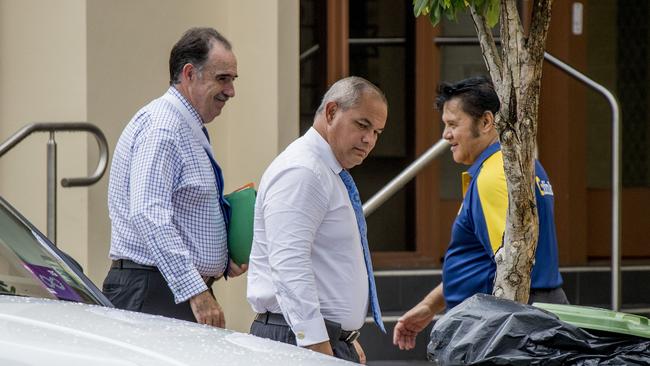 Wayne Moran and Tom Tate attending a meeting at the Mayor's Office in Southport. Picture: Jerad Williams