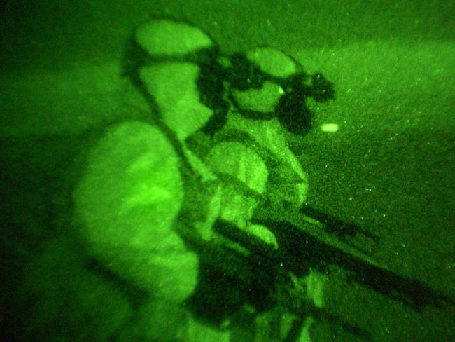 Operation Bastille 06 Mar 2003. Aust soldiers from Incident Response Regiment during training in remote area to deal with chemical, biological, radioactive, nuclear or explosive incident.  (Pic: ADF)