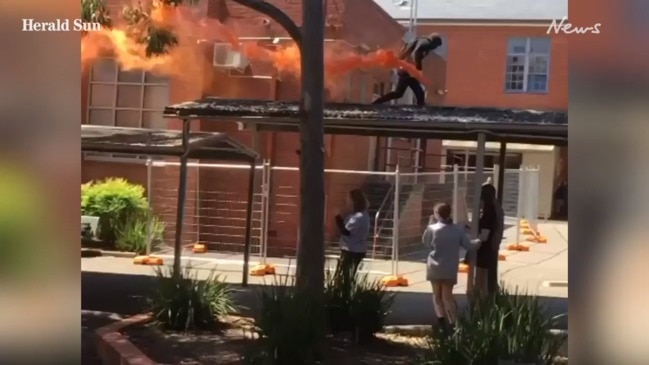 Flare set off on roof of Northcote High School