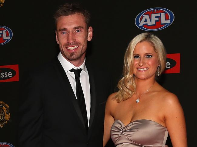 Shane and wife Katherine Tuck in 2012. Picture: Quinn Rooney.