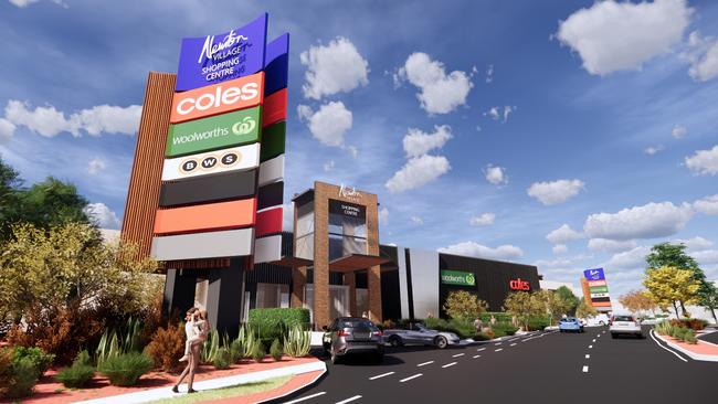 Artist’s impression of $10 million upgrade to Newton Village Shopping Centre. Supplied by Revelop