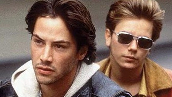 Reeves and River Phoenix in My Own Private Idaho.