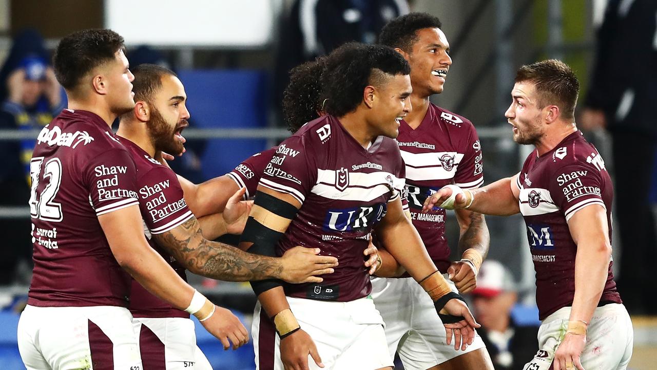 The Sea Eagles were without their three highest-paid players, but were still far too good for the Sea Eagles. Picture: Getty Images.