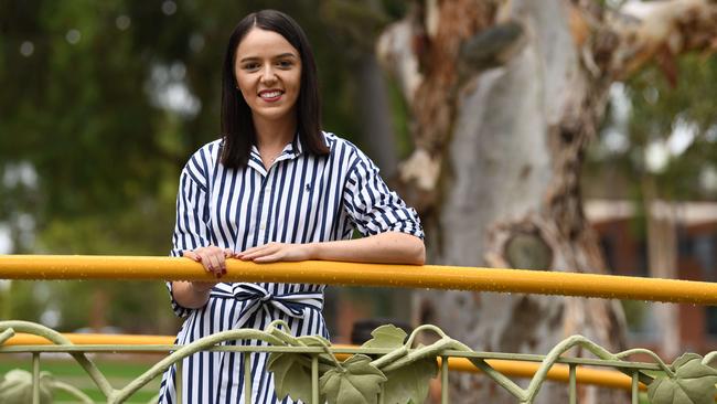 Olivia Savvas, member for Newland for the Labor Party, is the youngest member of the lower house in SA history. Picture: Naomi Jellicoe