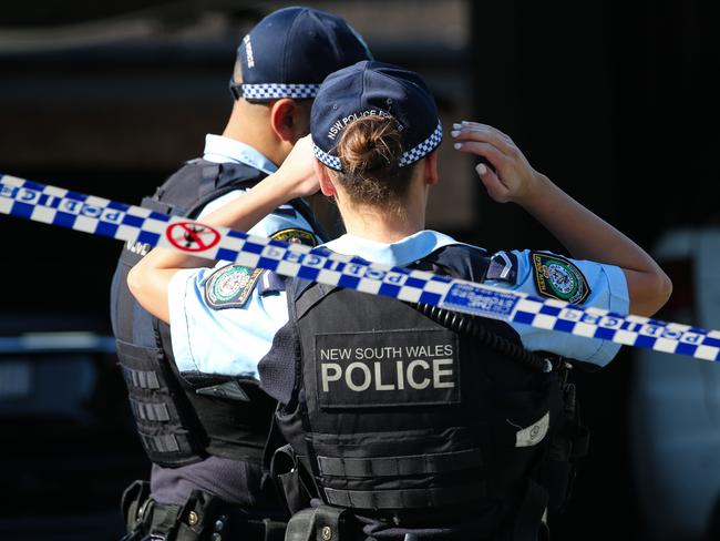 SYDNEY, AUSTRALIA: NewsWire Photos: APRIL 01 2024:  A crime scene has been established at a property in Sydney's south west after a man was injured in a home invasion. Emergency services were called to Sturt Avenue at Georges Hall just before 4am (Monday 1 April 2024), after reports of a home invasion. Officers from Bankstown Police Area Command attended and were told three men forced entry to the granny flat at the rear of a home. The intruders confronted the occupant, a 35-year-old man, before assaulting him and ransacking the home.The man has been taken to Liverpool Hospital in a serious condition. Picture: NCA NewsWire/ Gaye Gerard