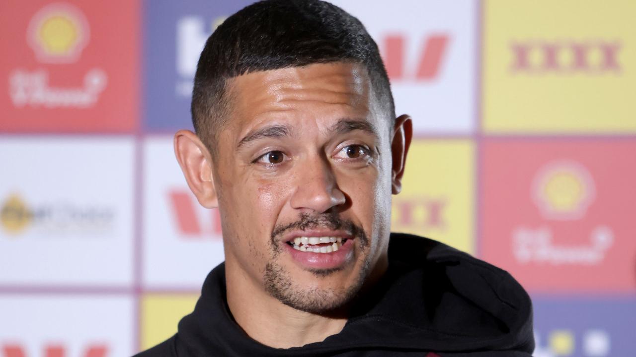 Dane Gagai, QLD State of Origin players speaking at a press conference at the W Hotel, Brisbane, on Monday 8th July 2024 – Photo Steve Pohlner